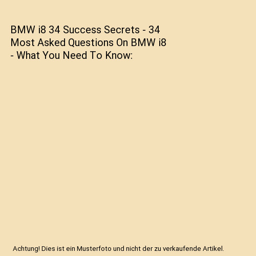 Bmw success secrets - i8,